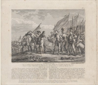 Sarratoga [sic] 17 października 1777, ca. 1777. autorstwa Godefroy