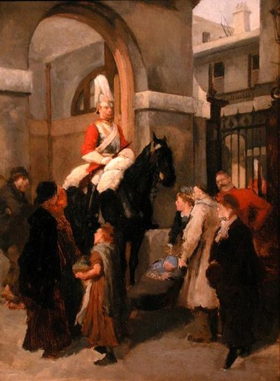 Whitehall (olej na panelu) autorstwa Godefroy Durand