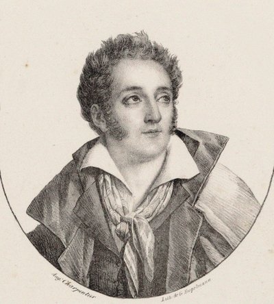 Portret kompozytora François Charles Mansui 1785-1847. autorstwa Godefroy Engelmann