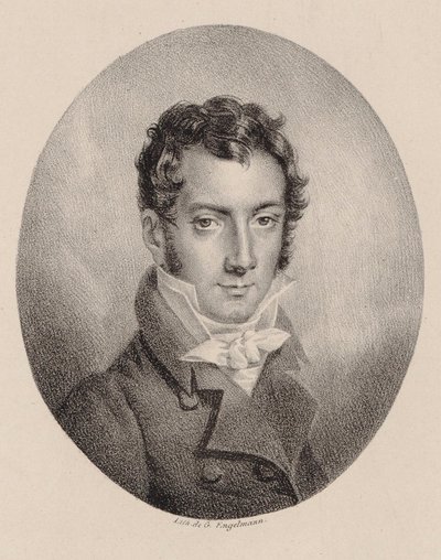 Portret skrzypka i kompozytora Josefa Maysedera 1789-1863. autorstwa Godefroy Engelmann