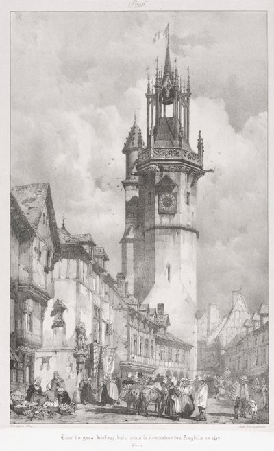Malownicze i romantyczne podróże w starożytnej Francji, Normandia: Tour du Gros-Horlage, Évreux autorstwa Godefroy Engelmann