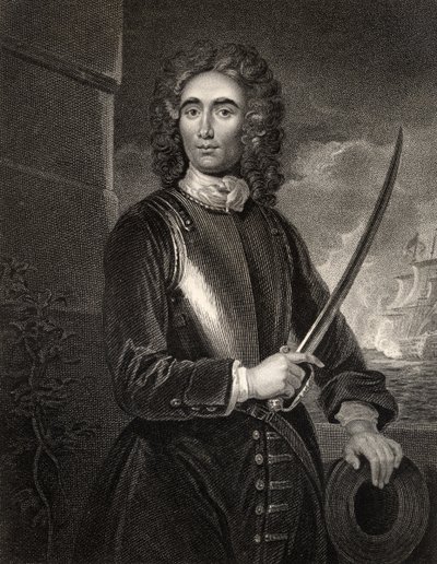 John Benbow, ryty WT Mote, z „The National Portrait Gallery, Volume IV”, wydana ok. 1820 (lito) autorstwa Godfrey (after) Kneller