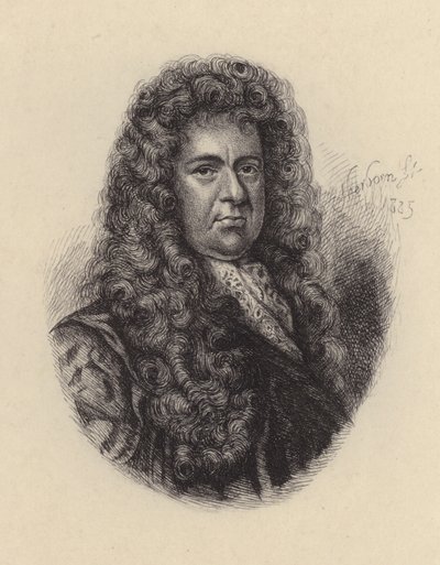 Samuel Pepys, angielski polityk i pamiętnikarz (akwaforta) autorstwa Godfrey (after) Kneller