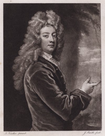 William Congreve, angielski dramaturg (grafika) autorstwa Godfrey (after) Kneller