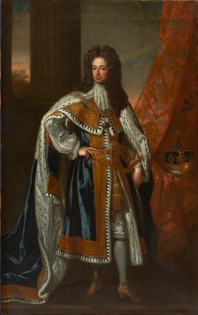 Portret państwowy króla Wilhelma III (olej na płótnie) autorstwa Godfrey (studio of) Kneller