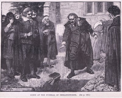 Scena na pogrzebie Chillingworth AD 1644 autorstwa Godfrey C. Hindley