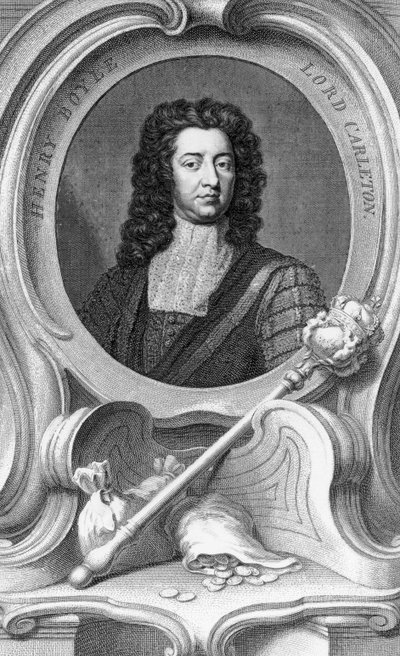 Henry Boyle, Lord Carleton wyryty przez Jacobusa Houbrakena, 1740 autorstwa Godfrey Kneller