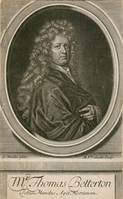 Pan Thomas Betterton, aktor autorstwa Godfrey Kneller