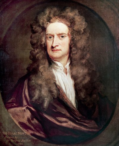 Portret Isaaca Newtona (1642-1727), angielskiego matematyka, fizyka i astronoma, obraz Godfrey Kneller (1646-1723) autorstwa Godfrey Kneller