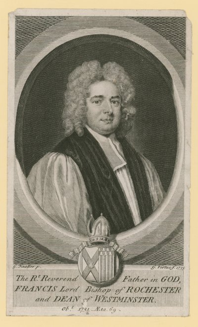 Właściwy Wielebny Ojciec w Bogu, Francis Lord Biskup Rochester i Dziekan Westminster autorstwa Godfrey Kneller
