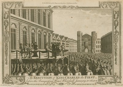 Egzekucja króla Karola I przed Bankietowym Domem, Whitehall, 30 stycznia 1649 r. autorstwa Godfrey Kneller