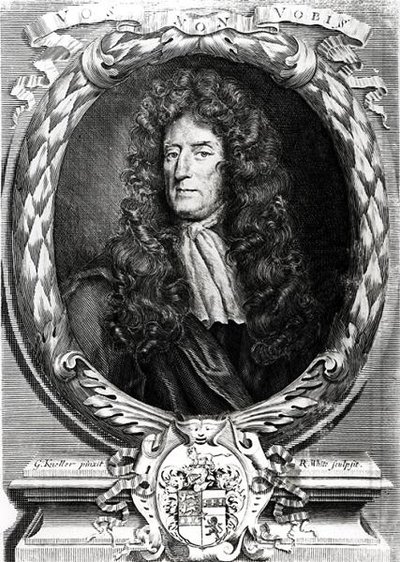 Portret sir Rogera LEstrange (1616-1704) autorstwa Godfrey after Kneller