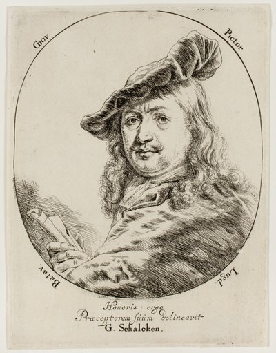 Portret Gerarda Dou, malarza autorstwa Godfried Schalcken