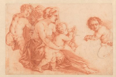 Kobieta z kilkorgiem dzieci Książka o sztuce lub album studyjny Caspara Netschera (tytuł serii) autorstwa Godfried Schalcken