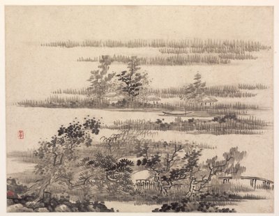 Lato w Kraju Wody, lata 70. XVII wieku. autorstwa Gong Xian