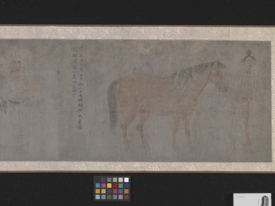 Five Tribute Horses (atrament i kolor na papierze) autorstwa Gonglin Li