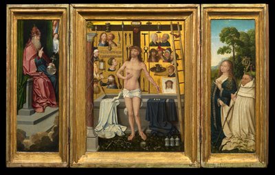 Tryptyk Antoniusa Tsgrootena (olej na desce) autorstwa Goossen van der (1465 c.1538) Weyden