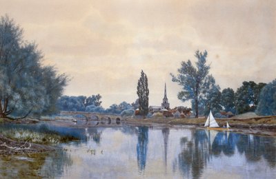 Wallingford od strony Tamizy (akwarela) autorstwa Gordon Fraser
