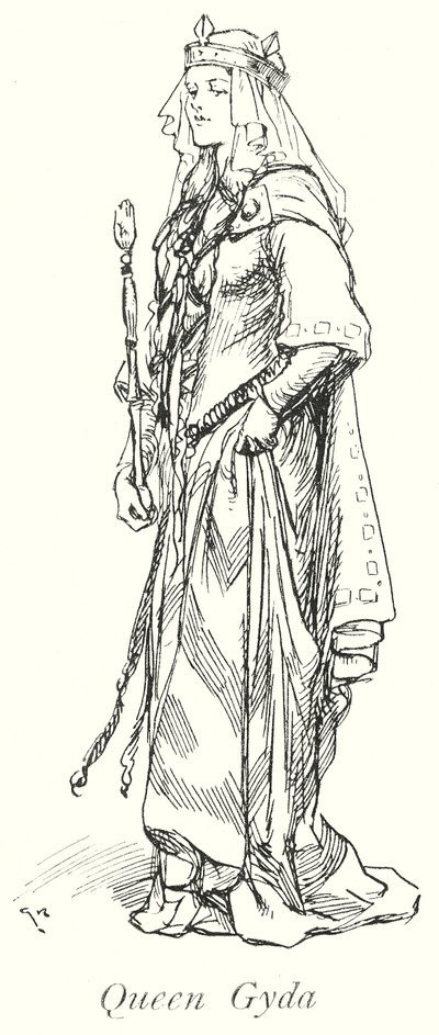 Królowa Gyda (litografia) autorstwa Gordon Frederick (after) Browne