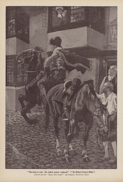 Przejażdżka Sir Roberta Careya (litografia) autorstwa Gordon Frederick (after) Browne
