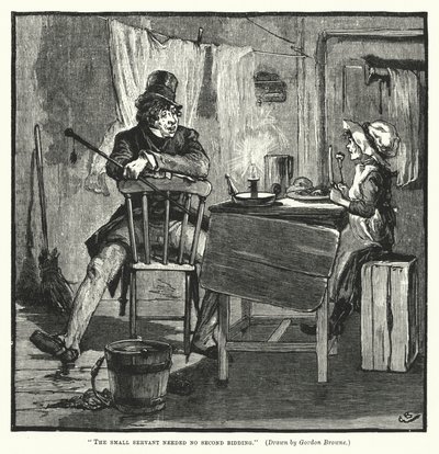 Mały sługa nie potrzebował drugiej licytacji (grawerunek) autorstwa Gordon Frederick (after) Browne