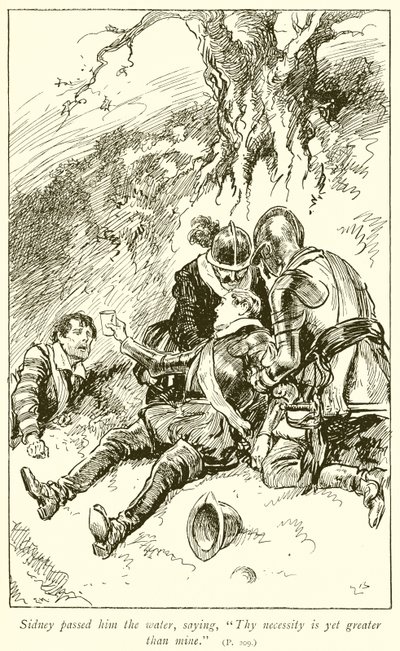 Śmierć Sir Philipa Sidneya autorstwa Gordon Frederick Browne