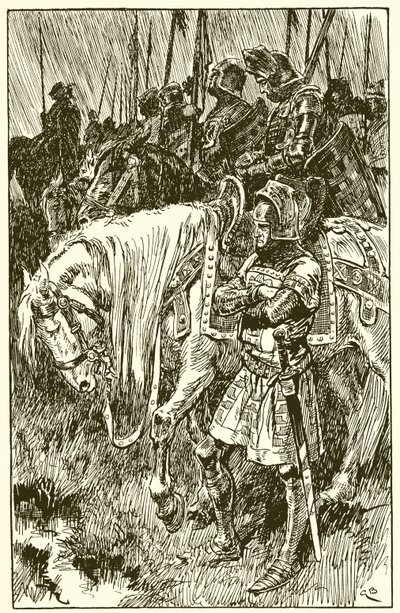 Anglicy czekają na poranek bitwy pod Agincourt autorstwa Gordon Frederick Browne
