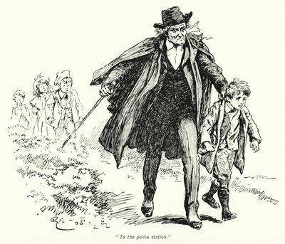 Ilustracja do Historii Poszukiwaczy Skarbów autorstwa E Nesbita (lito) autorstwa Gordon Frederick Browne