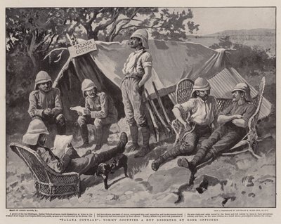 Talana Cottage, Tommy zajmuje chatę opuszczoną przez oficerów burskich autorstwa Gordon Frederick Browne