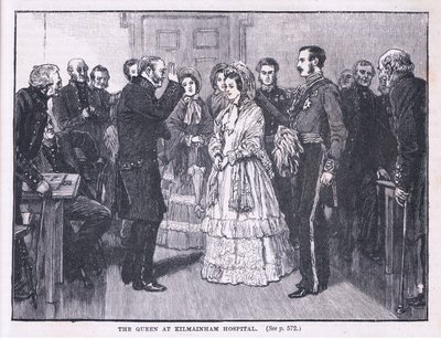 Królowa w szpitalu Kilmainham AD 1849 autorstwa Gordon Frederick Browne