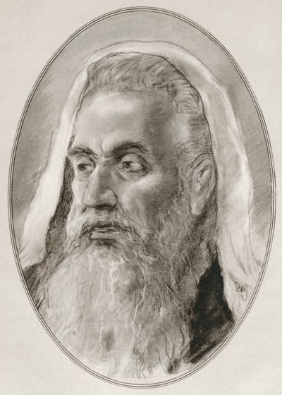 Izajasz, prorok żydowski z VIII wieku p.n.e., z Żywych biografii przywódców religijnych autorstwa Gordon Ross