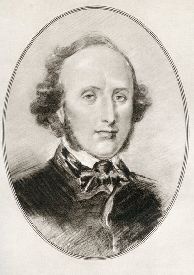 Jakob Ludwig Felix Mendelssohn Bartholdy, z Żywych biografii wielkich kompozytorów autorstwa Gordon Ross