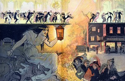 Taniec śmierci, wyd. 1912 (litografia kolorowa) autorstwa Gordon Ross