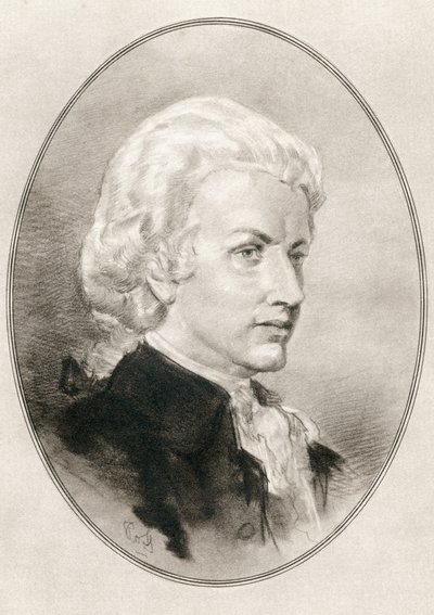 Wolfgang Amadeus Mozart, z Żywych biografii wielkich kompozytorów autorstwa Gordon Ross