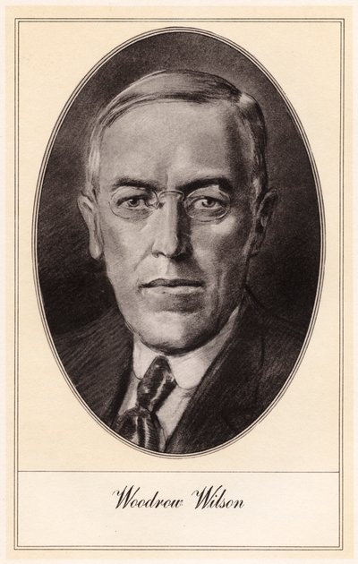 Woodrow Wilson, 28 prezydent Stanów Zjednoczonych, początek XX wieku autorstwa Gordon Ross