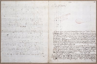 Pierwsza strona listu Leibniza w sprawie jego przyjęcia do Academie des Sciences w Paryżu, 8 lutego 1700 r. autorstwa Gottfried Wilhelm Leibniz