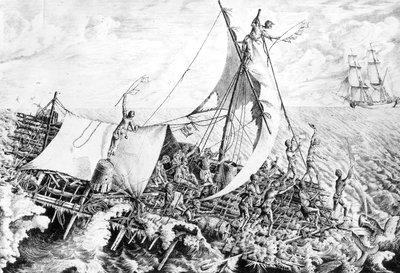 Tratwa Meduzy 15 lipca autorstwa Gottfried or Godefroy Engelmann