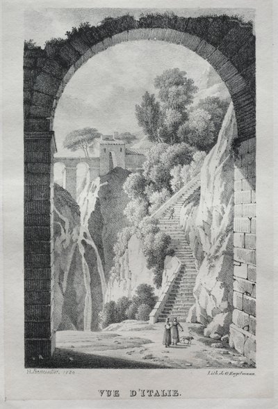 Vue dItalie, 1820. autorstwa Gottfried or Godefroy Engelmann