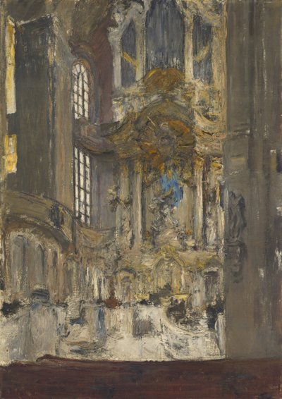 Wnętrze Frauenkirche w Dreźnie autorstwa Gotthardt Kuehl