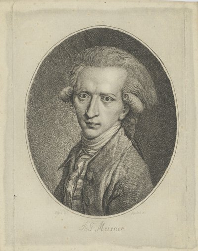 Portret Augusta Gottlieba Meissnera 1753-1807 , c. 1800. autorstwa Gottlieb Friedrich Riedel