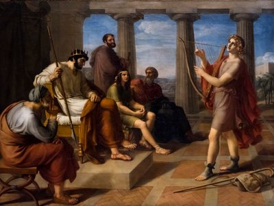 Dawid grający przed Saulem autorstwa Gottlieb Schick