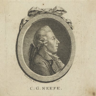 Portret kompozytora Christiana Gottloba Neefe 1748-1798 , c. 1780. autorstwa Gottlob August Liebe