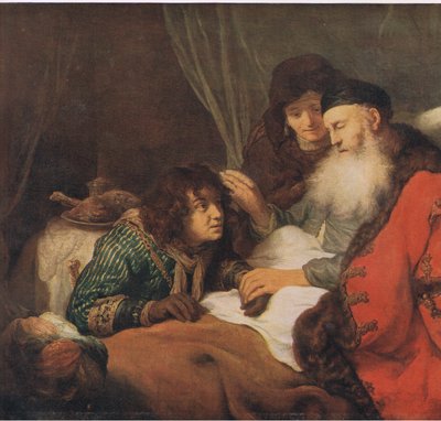 Izaak błogosławi Jakuba, Bibbys Annual, 1916-17 autorstwa Govaert Flinck