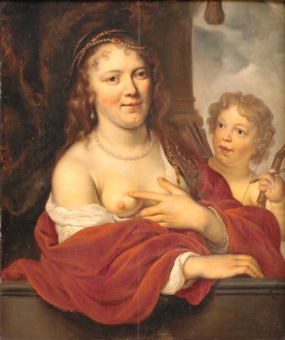 Dama i jej dziecko jako Wenus i Kupidyn autorstwa Govert Flinck