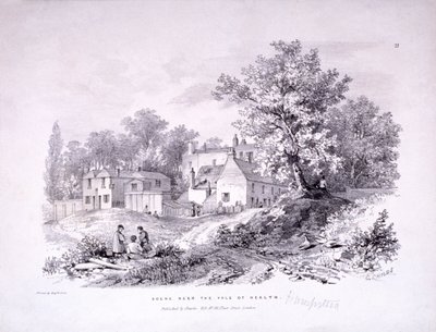 Hampstead Heath, Hampstead, Londyn, ok. 1840 r. autorstwa Graf and Soret