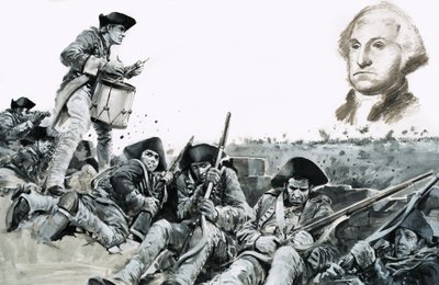 Bębniarz bije na prośbę o pertraktacje podczas bitwy pod Yorktown autorstwa Graham Coton
