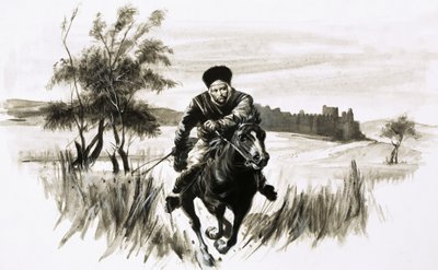 Brat John na ognistym mongolskim koniu autorstwa Graham Coton
