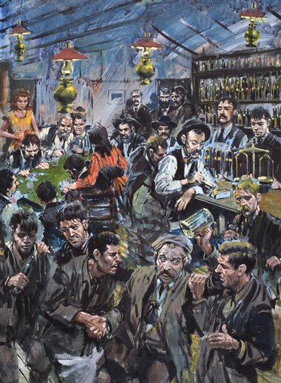 "Soapy" Smith (1860-98) Krzywe królestwo (gwasz na papierze) autorstwa Graham Coton