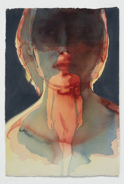 Pojawienie się, 2015 (akwarela na płótnie Arches) autorstwa Graham Dean