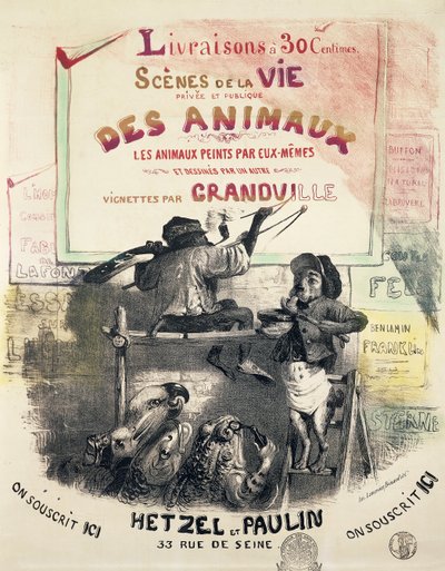 Sceny z życia zwierząt, Gerard Grandville (1803-1847) autorstwa Grandville
